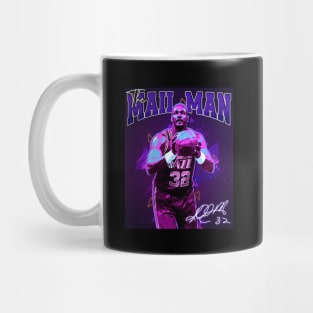 Karl Malone The Mail Man Basketball Legend Signature Vintage Retro 80s 90s Bootleg Rap Style Mug